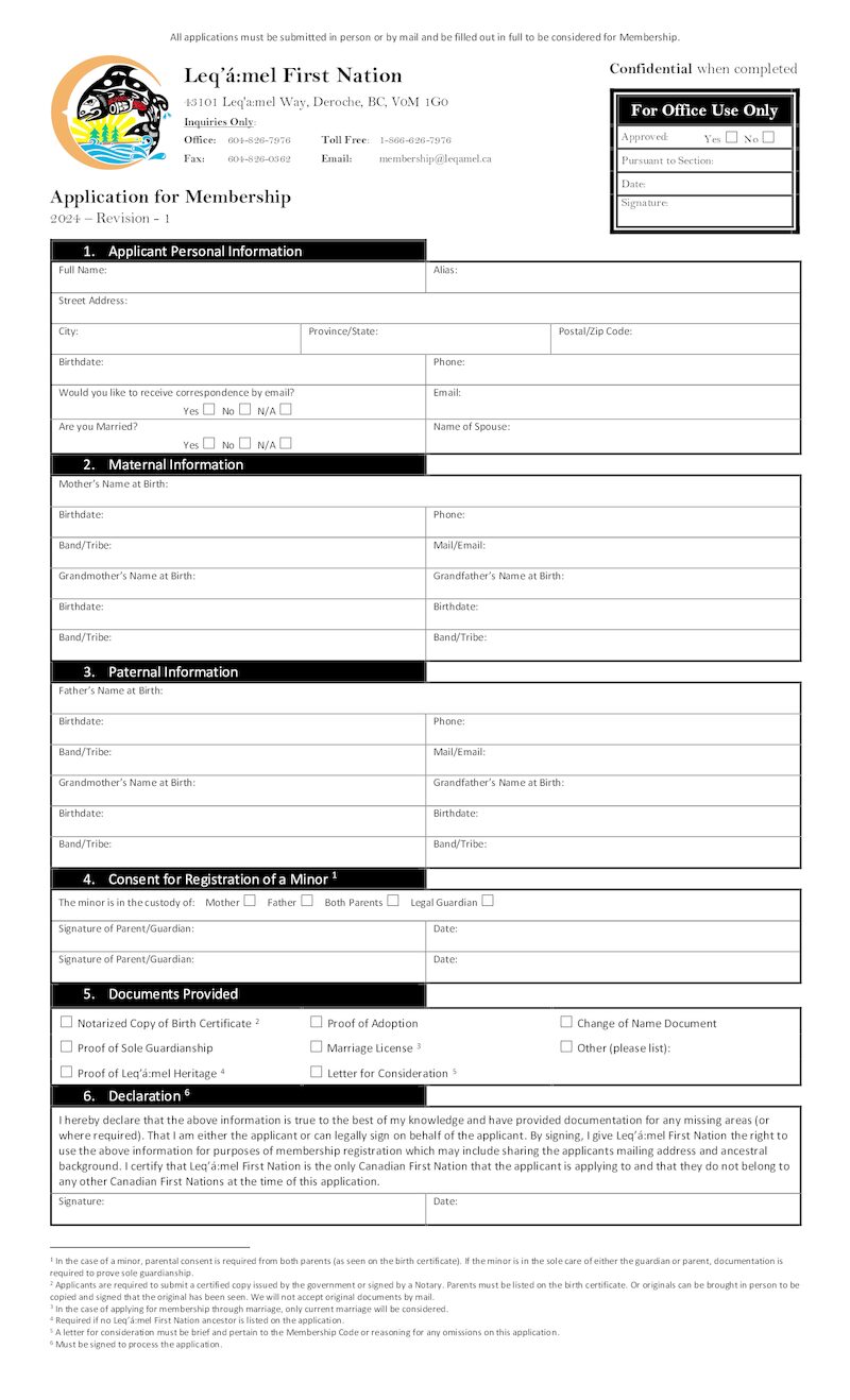 Download Membership Application