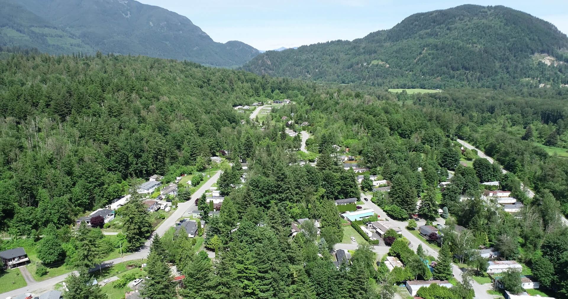 Drone imagery of forestry in Deroche, BC